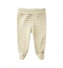 Spring autumn loose footie newborn organic cotton stripe solid color toddler high waist kids boy baby legging pants legging baby