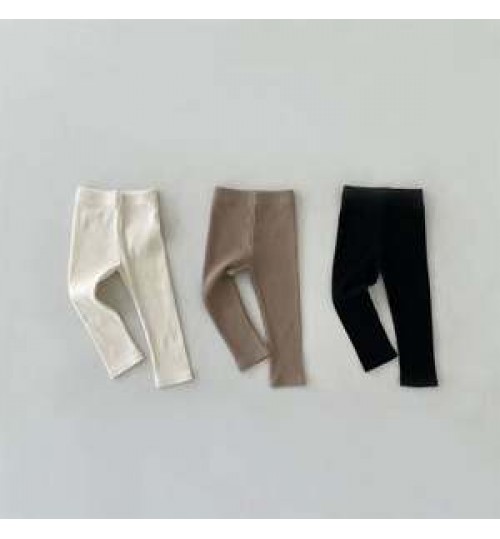 2022 Fall Baby Jogger Pants Infant Wear Baby Clothes Solid Soft Elastic Baby Rib Leggings