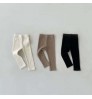 2022 Fall Baby Jogger Pants Infant Wear Baby Clothes Solid Soft Elastic Baby Rib Leggings